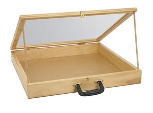 Mobile Wooden Display Case *Pre-Assembled